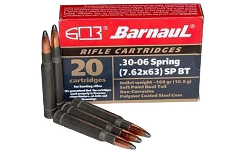 Barnaul Ammunition 30-06 springfield 168gr soft point 20/box